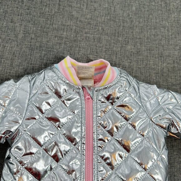 New! First impressions Silver Metallic Jacket‎ Girls/ Baby 0-3 Months $44 - Picture 3 of 12